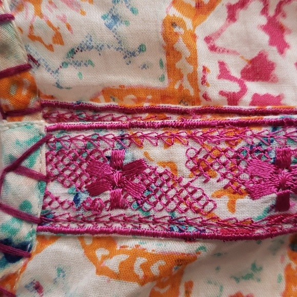 Sigrid Olsen NWT Embroidered Front Long Sleeve Top, 100% Cotton, Small - Picture 2 of 7